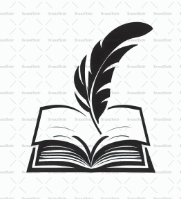 Offenes Buch und Feder